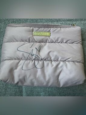 Rare Beauty Quilted Cosmetic Pouch - Light Taupe